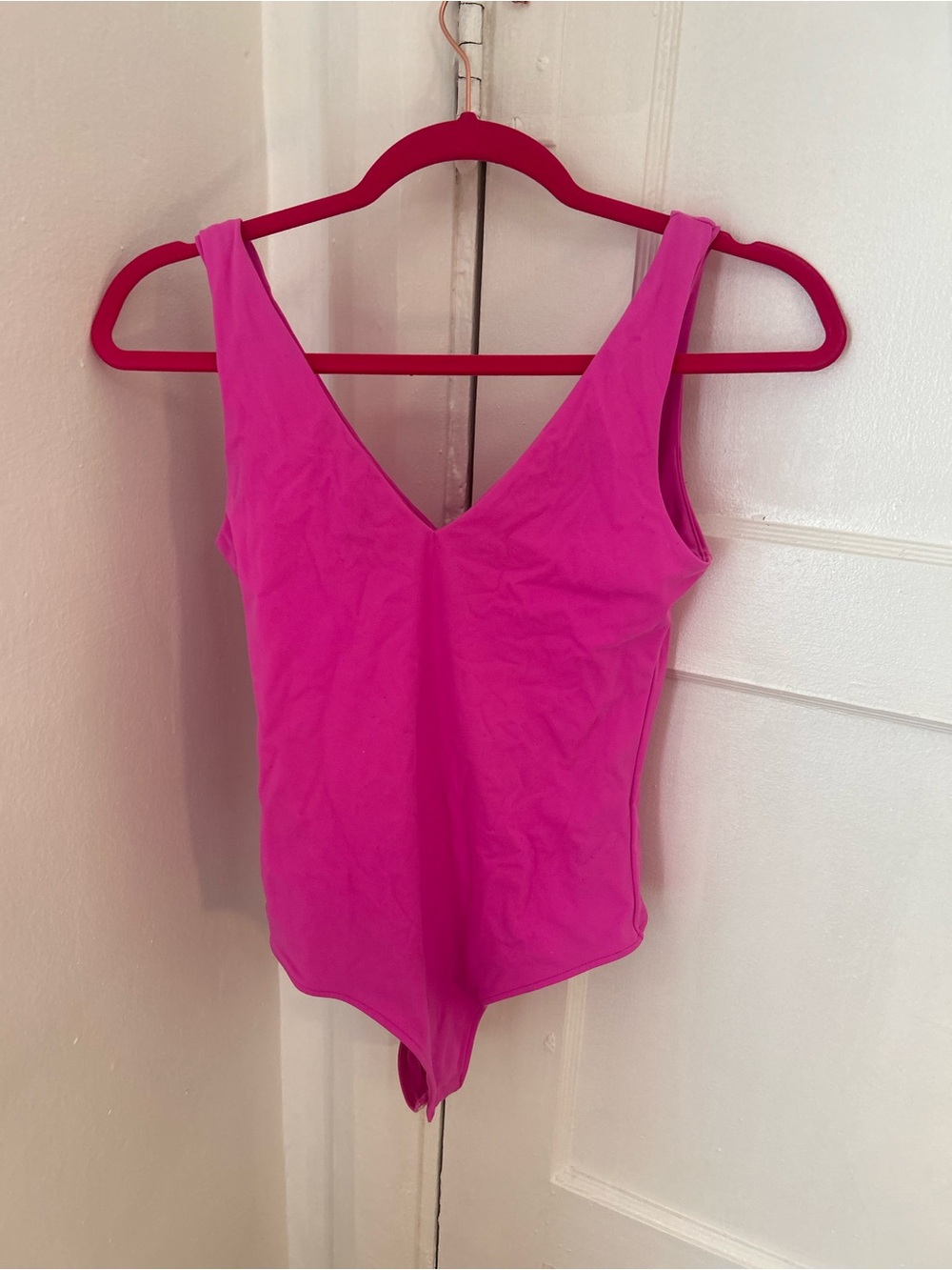 Hot Pink V-Neck Bodysuit size Small